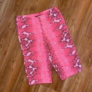 Snake Skin Biker Shorts